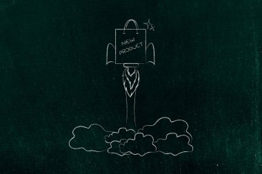 yeni ürün lansmanı: roket Kur ile alışveriş çantası