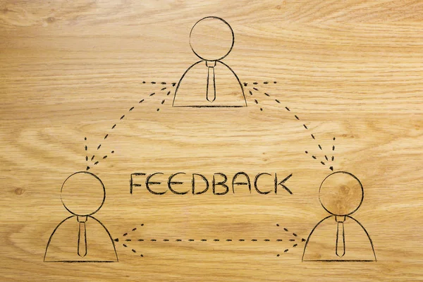 Zakenman groep werken als team of delen van feedback — Stockfoto