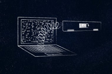 dizüstü bilgisayarınızın pil modülü bir bahar üzerinde