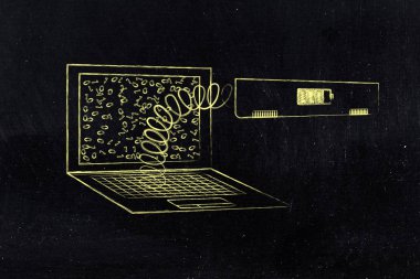 dizüstü bilgisayarınızın pil modülü bir bahar üzerinde