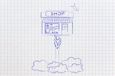yeni mağaza başlatmak, bir roket gibi uçan küçük Dükkanı