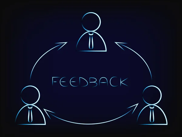 Feedback einer Gruppe von Geschäftsleuten — Stockvektor