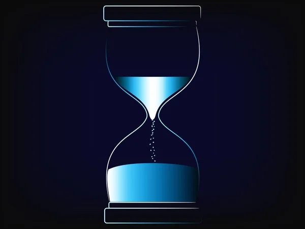 Reloj de arena perno vector, el tiempo pasa por concepto — Vector de stock