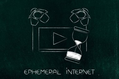 kum saati ile sahne ışıkları altında video geçici Internet