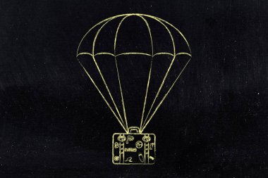 paraşüt, çantayla korumak senin seyahat etmek