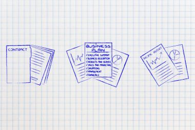 iş planı ve olumlu gelir rapor yanında sözleşme