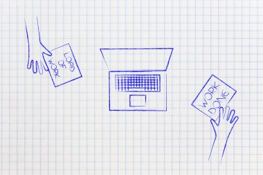 iş ve iş bir des üzerinde yapılan görevler yükler alışverişi insanlar