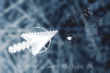 Durdurulan fare işaretçisini engelledi siber üzerinde tıklayarak IC tehdit