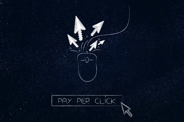 bilgisayar fare işaretçi okları çıkan ile tıklama başı ödeme