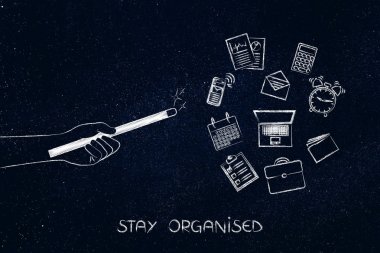 sihirli değnek hareketli office nesneleri