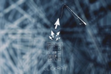 olta alıcı fare işaretçisini bir Web sitesinden clickbait con
