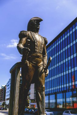 Amiral William Brown üzerinde Dublin Docklands heykeli 