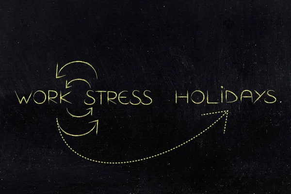 Arbeit und Stress bis in die Ferien — Stockfoto
