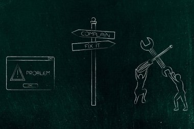 yol işaret saptamak ya da şikayet ile ilgili bir sorun, açılır pencere önünde ve