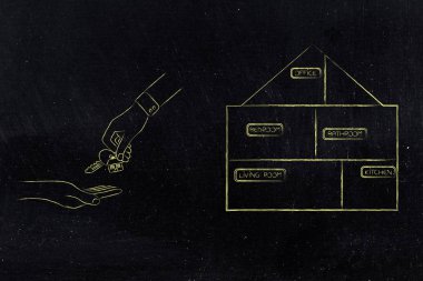 elleri boş ev simgesinin yanındaki anahtarları değişimi