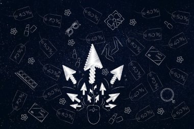 fare ile ortaya çıkıyor ve moda bol tıklayarak imleçler