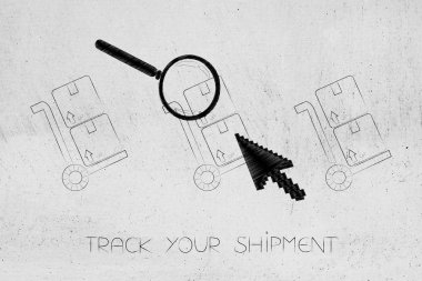 Büyüteç camı çözümleme ve imleç tıklayarak parsel 