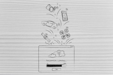 yenilik pop-up ilerleme çubuğu ve bağlı nesne ile yükleme