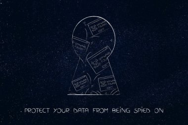 kilit ile spyware uyarı açılır mesajı arkasında kapı, y korumak