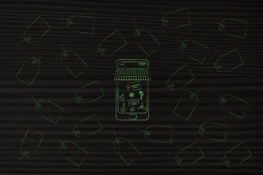 Noel promosyonlar smartphone ekran ve simgeler b çevrili