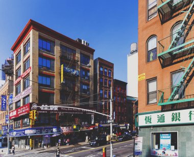 Manhattan'ın Çin mahallesindeki sokak