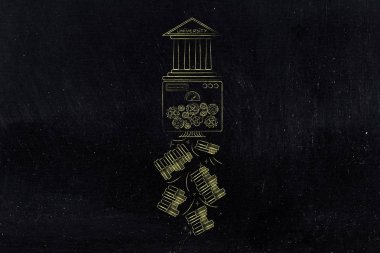 Pil üreten fabrika makine mekanizması ile bina Üniversitesi