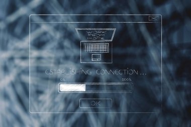dizüstü bilgisayar bağlantısı kurulması ile açılır pencere