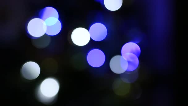 Bokeh Non Concentré Lumières Colorées Sur Arbre Noël — Video