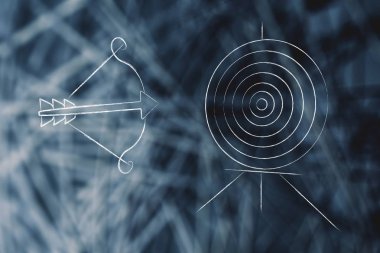 hedef bu işaret eden ok ve yayla