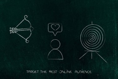 hedef ve takipçisi arasında online izleyici conce ile ok