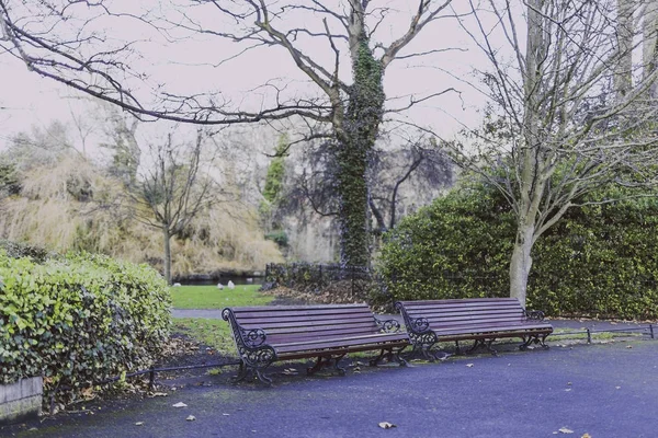 Saint Stephen's Green park in het centrum van de stad Dublin — Stockfoto
