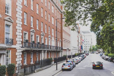 Londra şehir merkezine Belgravia ve Mayfair yakın Posh sokaklarda