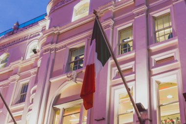 binalarda Grafton Street, Dublin şehir merkezinde ile renkli 