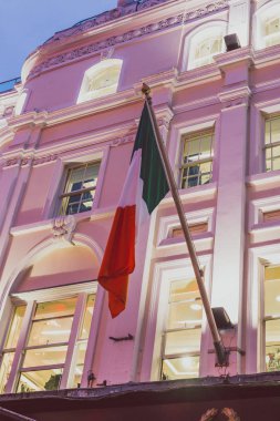 binalarda Grafton Street, Dublin şehir merkezinde ile renkli 