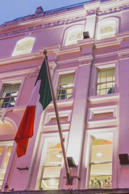 binalarda Grafton Street, Dublin şehir merkezinde ile renkli 