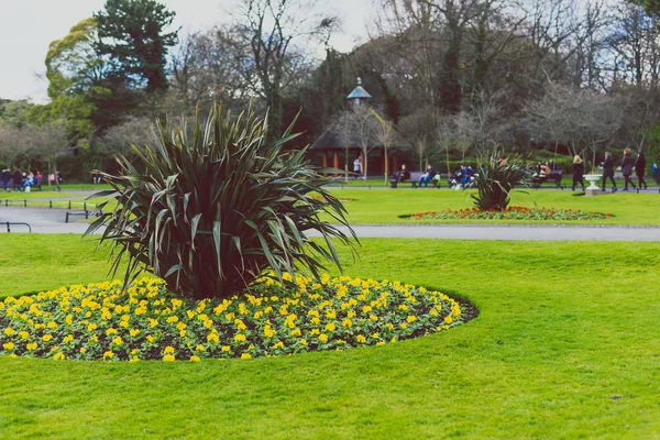 Detalj av St Stephen's Green park i centrala Dublin — Stockfoto