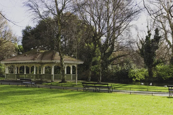 Részlet a St Stephen's Green park Dublin belvárosában — Stock Fotó