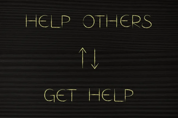 Help others more to get more help back — Stock Photo, Image