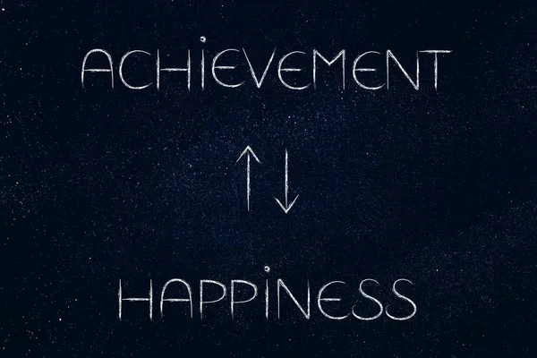 Achievement leading to happiness and repeat — Stock Photo, Image