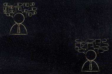 konuşma balonları bir kesimine onlara ile erkeklerle iş