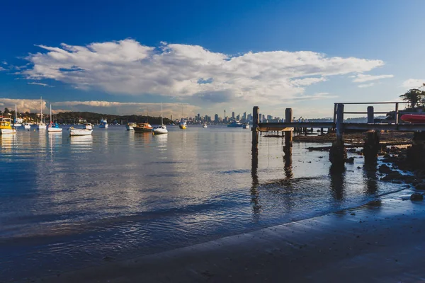 Widok na zatokę Watsona w Sydney — Zdjęcie stockowe
