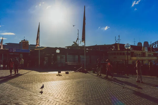 Άποψη του Circular Quay στο Sydney Harbour κοντά της κεντρικής διοίκησης επιχειρήσεων — Φωτογραφία Αρχείου