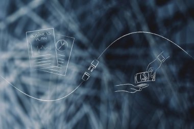 iş planı belgeleri ve yatırımcıların Döviz metap ile