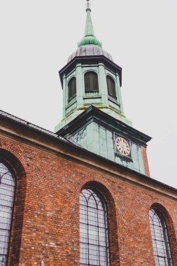 Mimari ve Kopenhag'ın şehir merkezinde bir kilise detaylarını