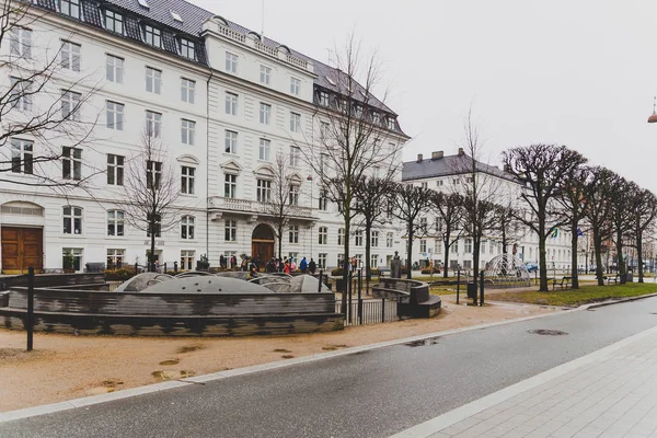Arkitektur och detaljer av gatorna i Köpenhamns city cen — Stockfoto