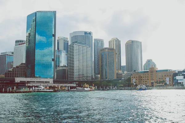 Részlet a Sydney Harbour és a Circular Quay-terület — Stock Fotó