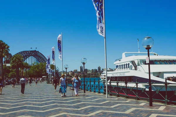 Widok okolicy Sydney Harbour i Circular Quay ikonę — Zdjęcie stockowe