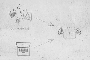 iş ve kar için önde gelen web üzerinde pozlama