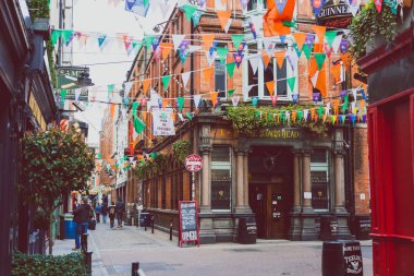 Dame Lane Dublin City görünümünü geleneksel sokak akıl Merkezi