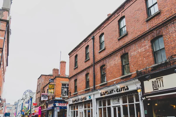 Cafés in de Temple Bar wijk van Dublin city centre — Stockfoto